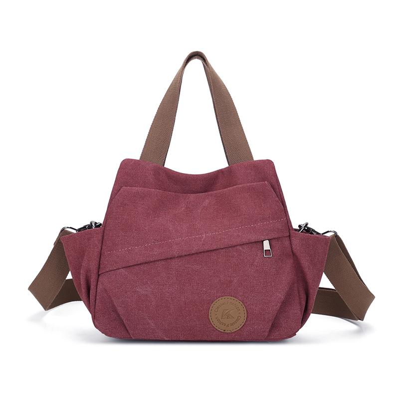 Multi-Compartment Canvas Bag Women's Bag Shoulder Bag Crossbody Bag Mother Bag