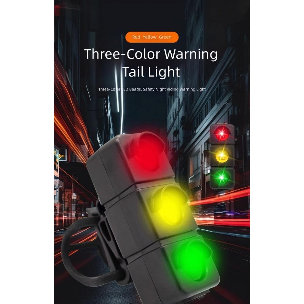 LED Bicycle Tail Light Rechargeable by USB Featuring Multiple Modes and Anti Slip Clip for Enhanced For Night Visibility