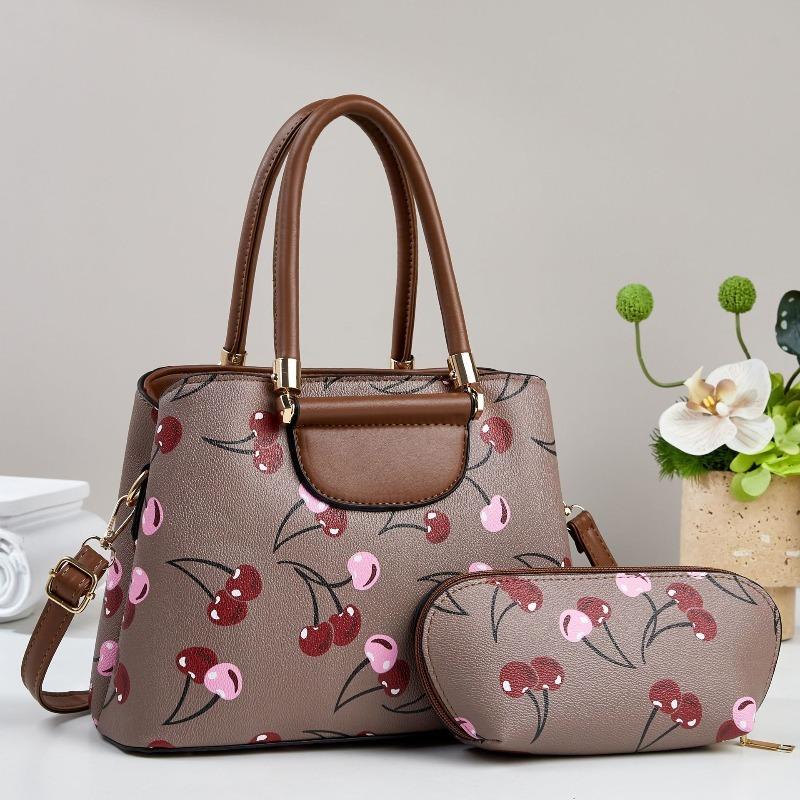 Trendy Fashionable Print Women's Bags Versatile Casual Tote Bags Essential 2Piece Set Handbags for Large-capacity Commuting Bags