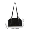 Casual Korean Style Boston Bag Underarm Simple Single Shoulder Bag Large Capacity Vintage PU Leather Handbag Unisex