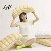 Everyday Use Bed Pillow Pineapple Bun Pillow Fluffy Quilted Cooling Marshmallow-Soft Breathable