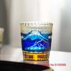 Incisione a Mano Giappone Monte Fuji Edo Kiriko Bicchiere da Whisky Cristallo Ambra Calici da Vino Tumbler da Whisky Bicchiere per Distillati Sake Tazza da Acqua