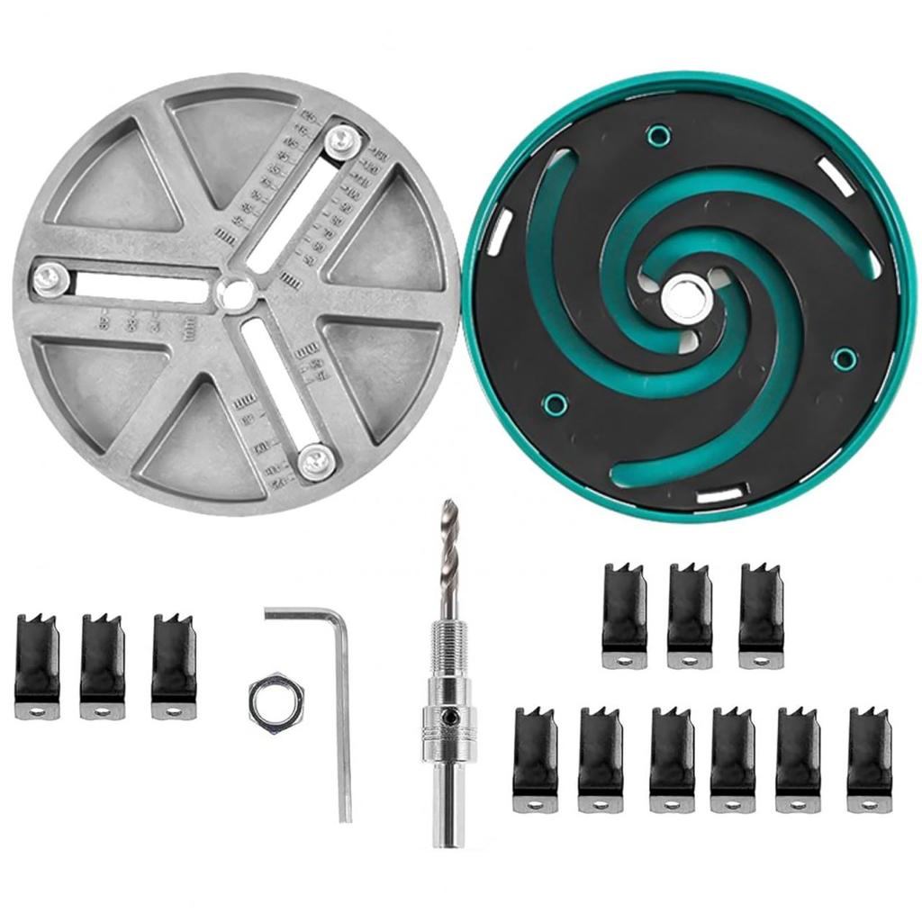 Adjustable Hole Saw Kit with 12 Blades Round Hole Opener Tool for Woodworking 1.8?5in Punching