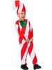 Kids Christmas Candy Cane Costume for School Festival and Stage Performance
