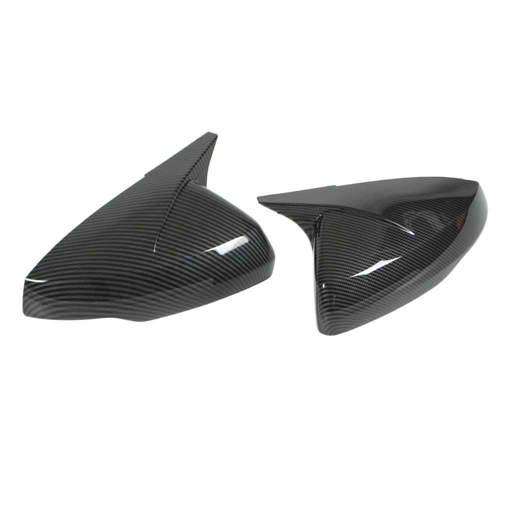 Pair Rr View Mirror Protective Covers Left Right Snap In Replacement for MK6 2018+(Glossy Black )