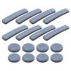 ABGR-16 Pcs Furniture Glides PTFE Sliders Self-Adhesive Furniture Glides Set Round Square For Furniture Easy Movers