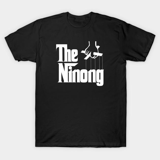 

Men Black Print T-shirt The Ninong No-Cut Transfer Paper Print Cotton Tshirt XL