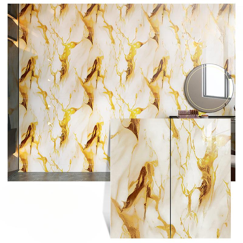 600mm×300mm Marmor Küchen Ölfest Folie Herd Wasserdicht Feuchtigkeitsbeständig Selbstklebende Tapete Arbeitsplatte Schrank Renovierung Fliesenaufkleber