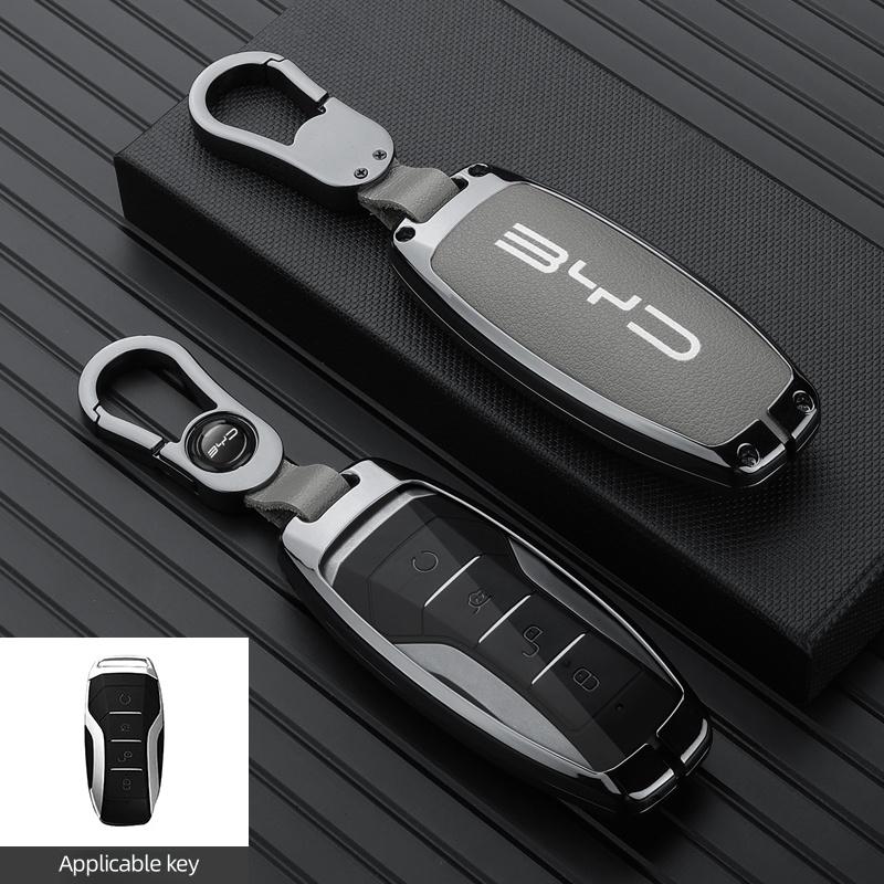 Car Remote Key Case Fob Cover Holder Shell Bag for BYD Song Plus Atto 3 Han EV Tang DM Qin Seal Dolphin Keychain AccessoriesP