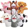 JOYFY 6Pcs Kids Hand Puppet Set with Working Mouth Animal Plush Toy for Show Theater Birthday Gifts Easter Basket Stuffers