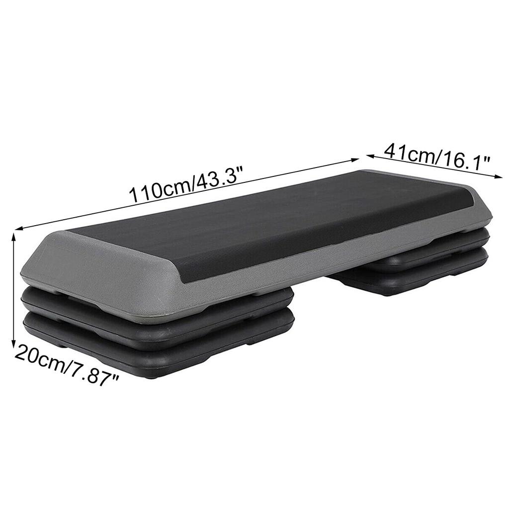 Non-slip Yoga Pedal Stepper Gym Workout Exercise Fitness Aerobic Step Equipment Load 110cm 4 Risers Fitness Aerobic Step New
