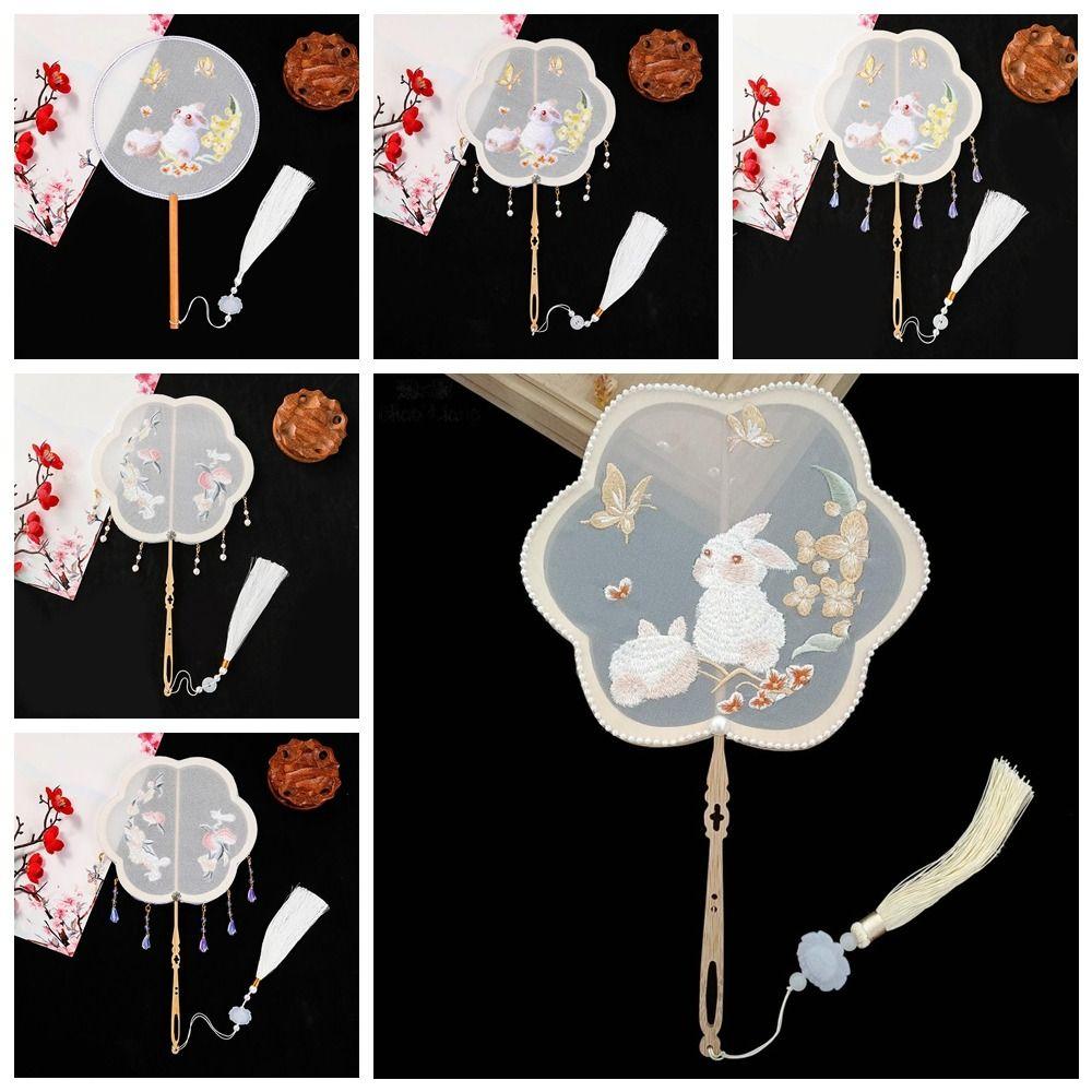 

Веер невесты в китайском стиле с длинной ручкой веер в китайском стиле ретро вышивка веер подиум