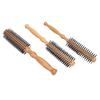 3pcs Round Hair Brush Portable Travel Size Anti Static Handle Wooden Styling Brush for Men Women
