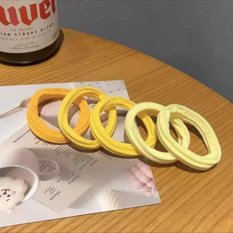 5 peças 5cm Coloridas Elásticos de Cabelo Grossos Cor Fluorescente Elástico Meninas Elástico de Borracha Acessórios de Cabelo Presente