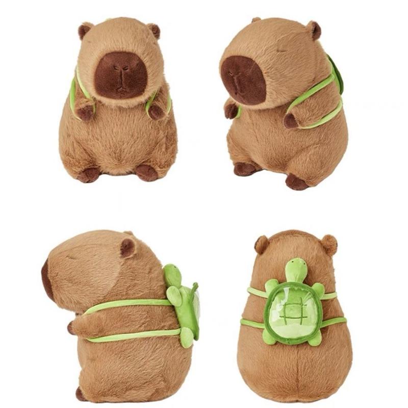Capybara Plush Keychain Cute Bag Pendant Creatuve Fluffty Animals Keyring Stuffed Doll Keychains Birthday Gift Trend