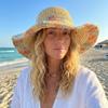 Colorful Wide Brim Straw Hat Foldable UV Protection Cap Casual Women's Sun Visor Hats  Travel