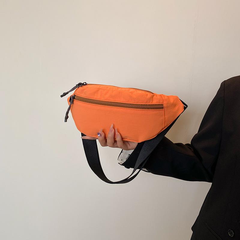 Summer New Popular Go Out Light Casual Simple Solid Color Unisex Shoulder Messenger Bag Fanny Pack Women