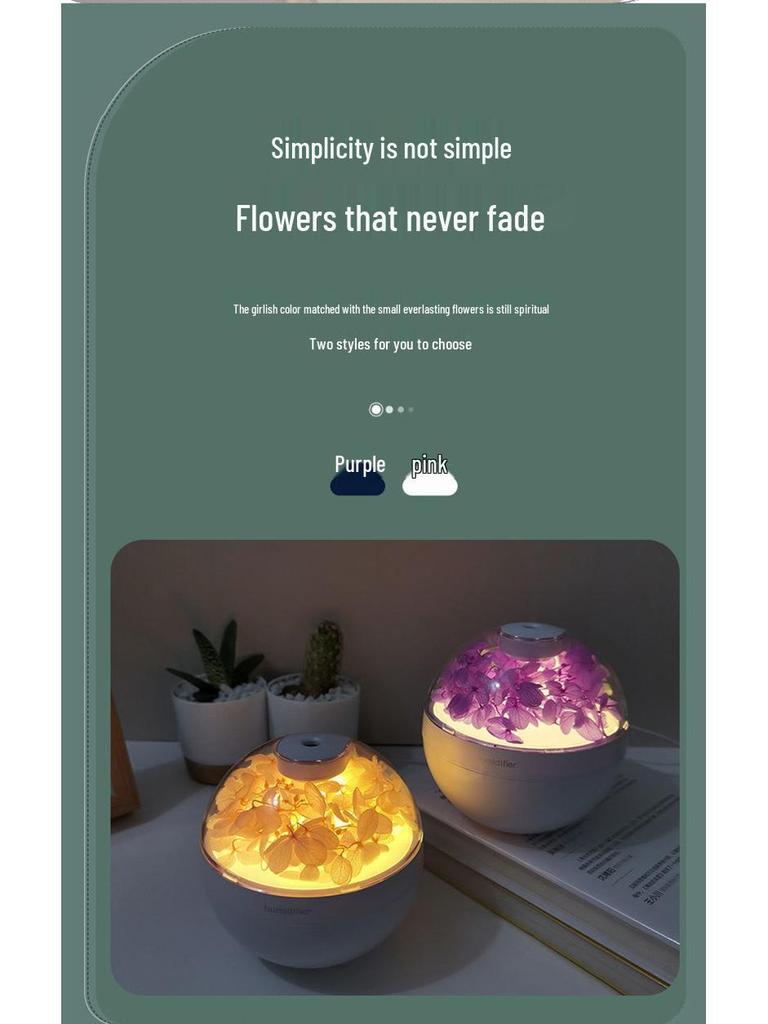 Cichy nawilżacz biurkowy USB do sypialni - Duża mgiełka i nawilżające nawilżenie