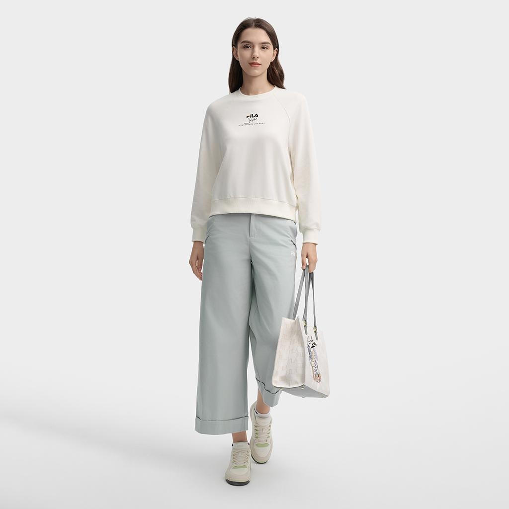 New FILA Sweatshirt Women's Cloud White F11W438203FWT