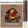 2D Flat Ornaments, Christmas Scene Decorations, Nativity Scenes for Homes, Offices and Bookstores - Multifunctional Holiday Table Decorations,