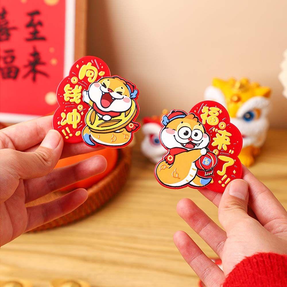 Chinese 2025 Snake Year Fridge Magnets Traditional Spring Festival Supplies  Home Living Room Decor