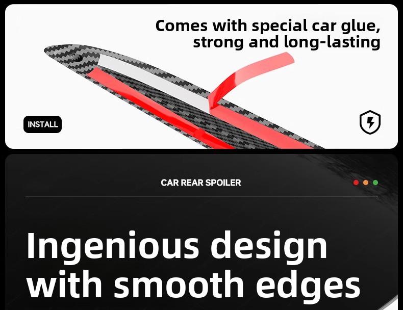 ALV1 Tesla Model 3/Y Tail Wing Renovation P Carbon Fiber Pattern Y Modification Decorative Accessories High Performance