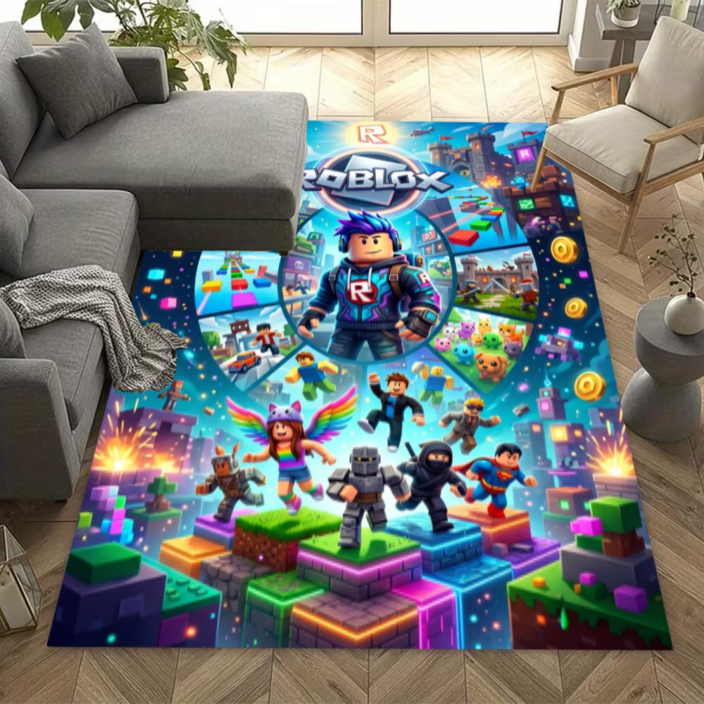 Roblox Play Create Explore Floor Rug Office Rug Perfect For Hallway Study Room Decorate Room Balcony Antislip Carpet Anime Office Decor