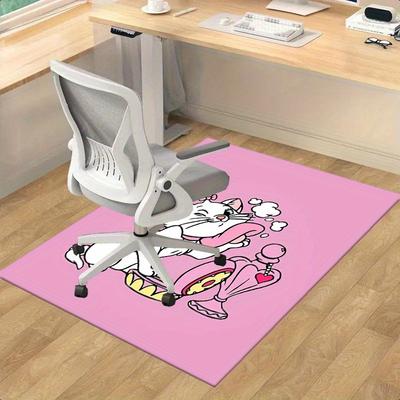 1pc, "Home Decor Carpet | Office Rug | Chair Mat | Outdoor Carpet | Gift Idea - Cute Cartoon Cat Design"P183