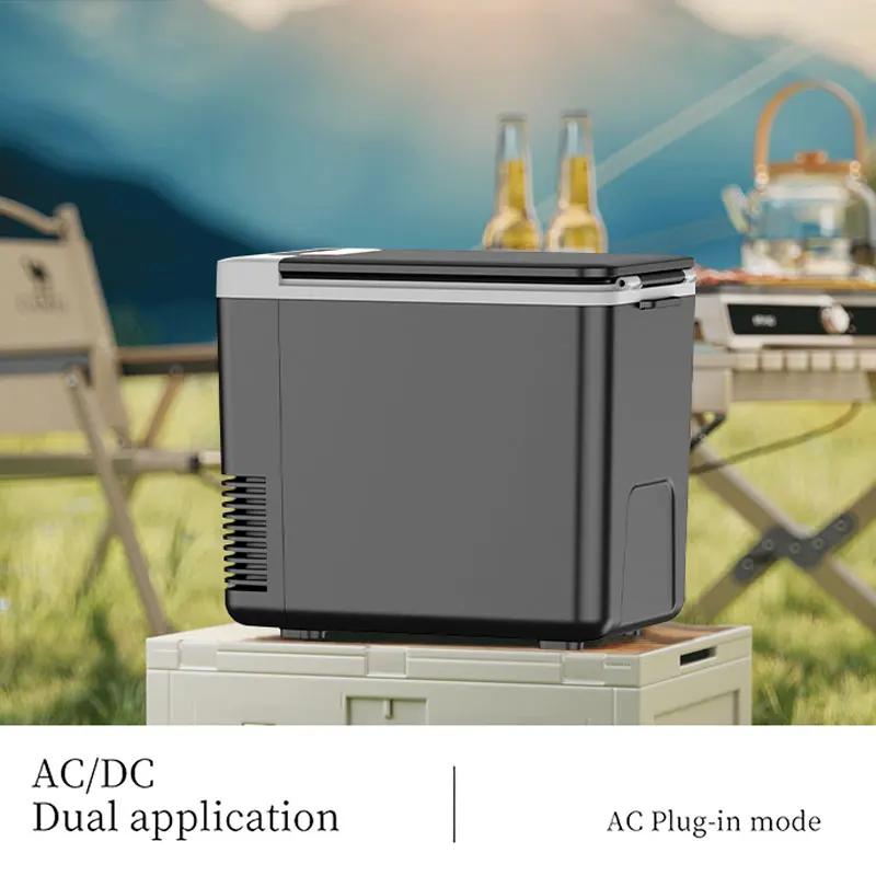 Mini Refrigerator 12V 220V Car Home Dual-use Refrigerator Freezer 10L Outdoor Cooler & Warmer Electric Fridge Portable Icebox