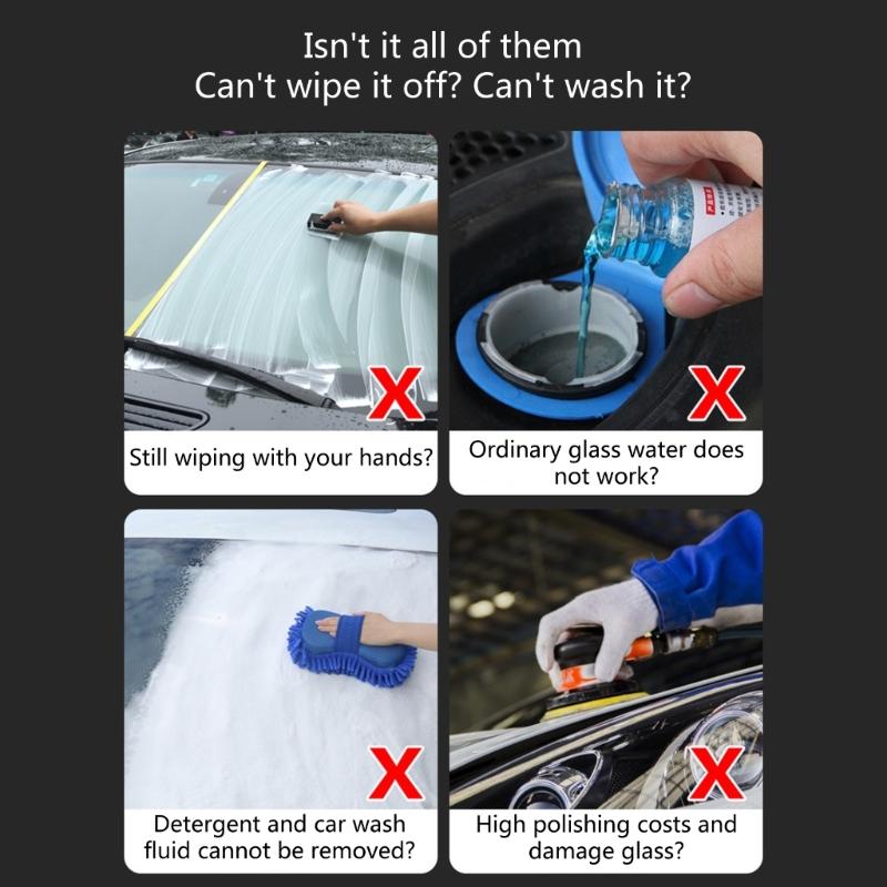 Car Cleaner Glass Oil Film Remover Windshields Cleaning Liquid 150ml/5Oz