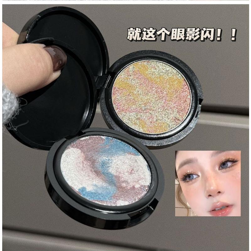 Multicolor Shimmer Glitter Three Color Cream Eyeshadow Palette For Women