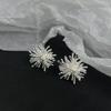 Silver fireworks earrings women's niche light luxury new popular high-end earrings temperament silver needle earrings