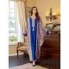 Women Clothes 2024 Autumn New Batwing Sleeve Free Size Hot Drilling Middle East Arab Patchwork Tassel Dress Dresses