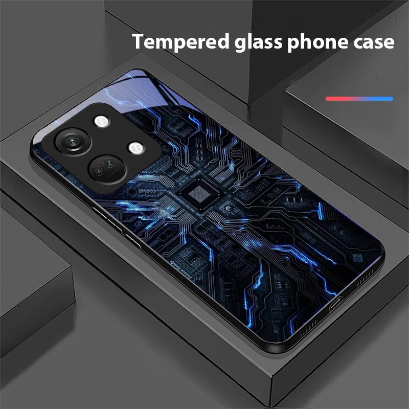 Element Komputerowy Dla OnePlus Nord 3 5 6T 7 Pro 8 12 10T Reno8 Lite 5G 10R Nord N30 Twarda Skorupa Szkło Hartowane Etui na Telefon Czarne