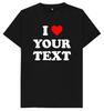 Gepersonaliseerd Ik Hou Van Je Tekst Op Maat Bedrukt T-shirt