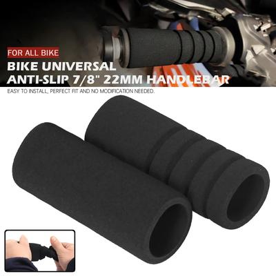 Housse de guidon universelle 22 mm pour moto Poignées en mousse Gants éponge Couvre-levier Anti-vibration Antidérapant Motocross Poignée Moto
