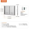 BBQ Access Door, 762x533 Mm Double Outdoor Kitchen Door, Stainless Steel Flush Mount Door, Wall Vertical Door with Handles and Vents, for BBQ Island,