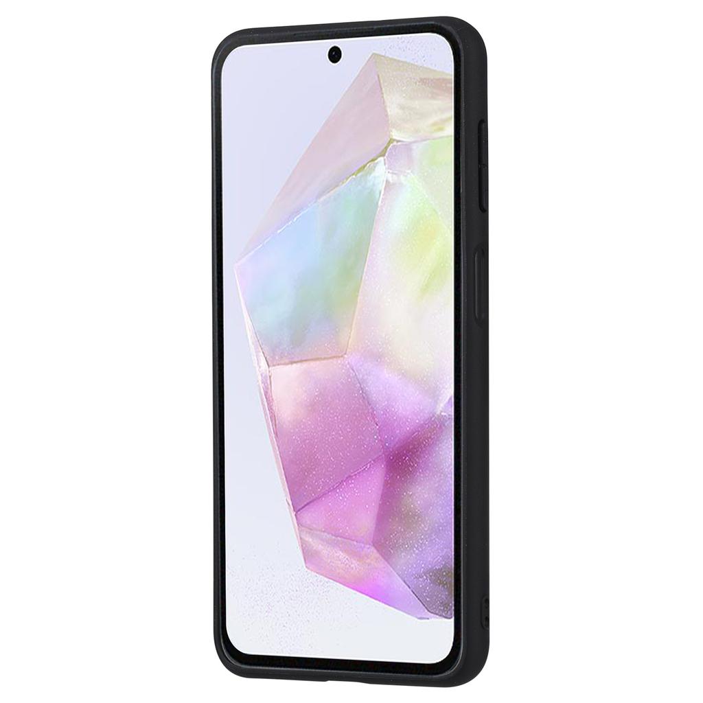 For Samsung Galaxy A35 5G Case PU Leather+TPU Kickstand Cover with Card Slots