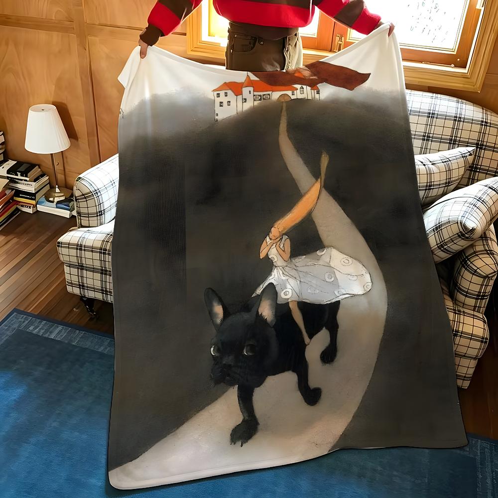 Artist L-Lisbeth Z-Zwerger Throw Flannel Cozy Print Blanket, Portable, Durable Machine Washable Cute Cool