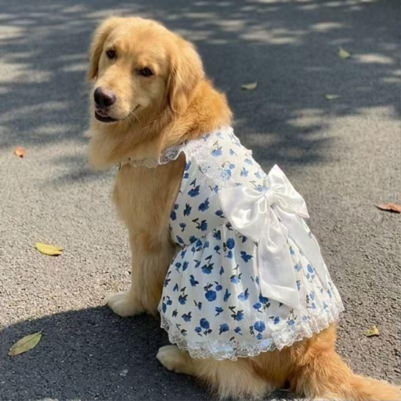Summer Dog Dress Small Medium Big Dog Clothes Poodle Schnauzer Samoyed Border Collie Husky Labrador Golden Retriever Clothing