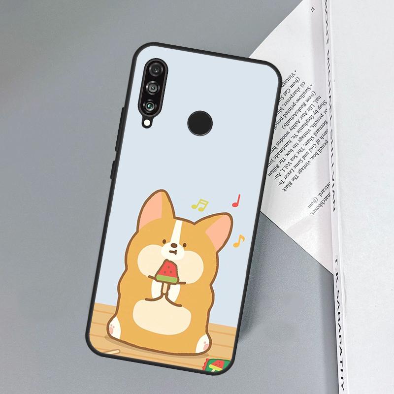 Cartoon Corgi For Huawei Nova 11i 12i 12s 8i 7i Y73 Y70 Y90 Y60 Y72 Y61 Y91 9 10 SE P30 Pro P40 Lite Case
