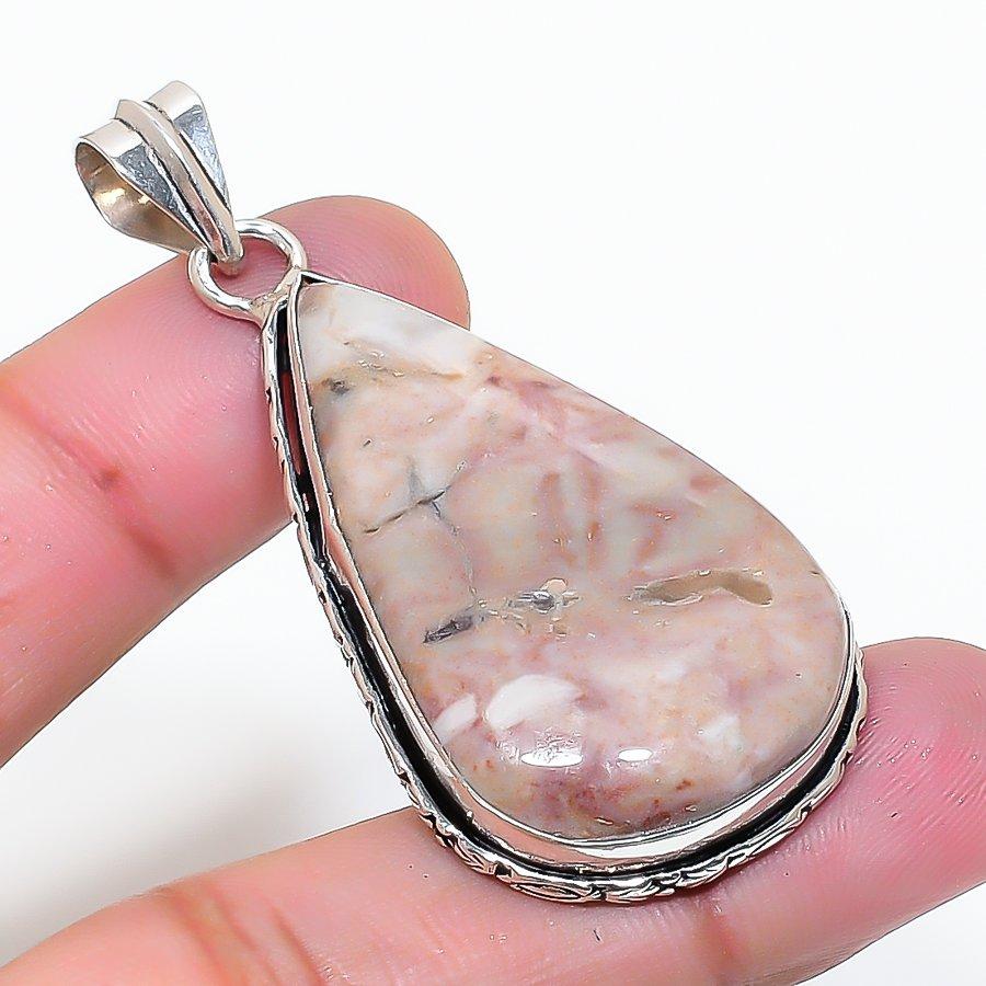 Natural Dolomite Gemstone Handmade 925 Sterling Silver Pendant 2.17  AP-15487