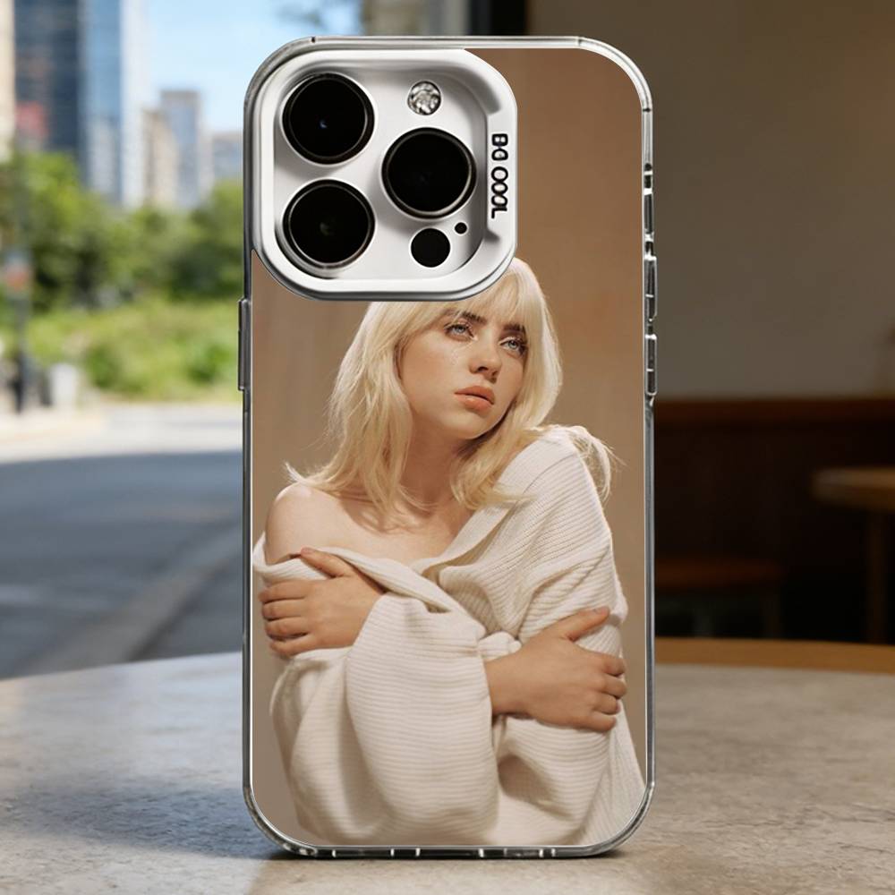 

B-Billie E-Eilish Белый противоударный чехол для телефона для iPhone 16,15,14,13,12,11,Pro,XS,Max,Plus,Mini,SE iPhone15PRO