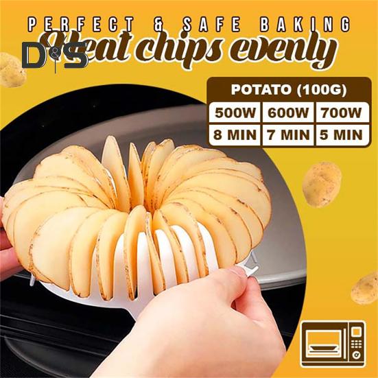 Mikrobølgeovn Potetgull Hjemmelaget Potetgull Crisper Sunn Veggie Chips Vegetar Vegansk Snack Maker