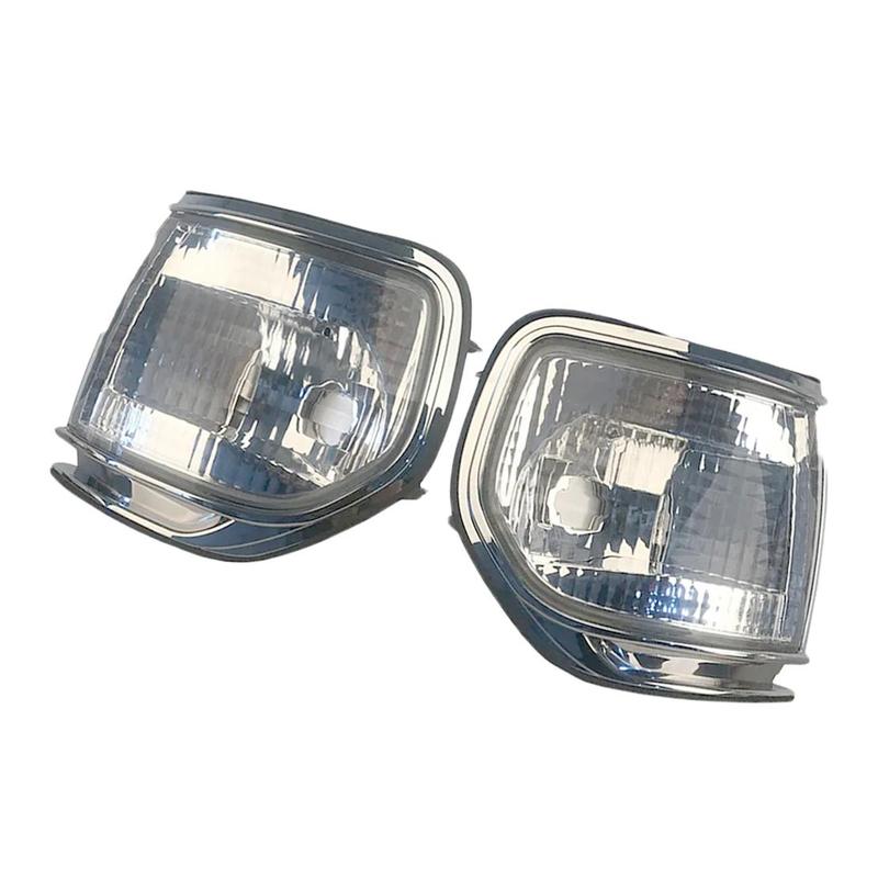 1 Pair Clear Lens Front Bumper Corner Light Lamp Fit for Toyota Land Cruiser FJ80 1991 1992 1993 1994 1995 1996 1997