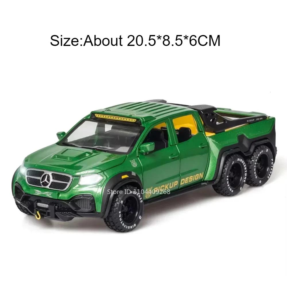 

1:28 Raptor F150 X-Class Exy 6x6 Pickup Model Toy Car Metal Diecast Off-Road Police Vehicles Sound Light Models Hobby Ornaments