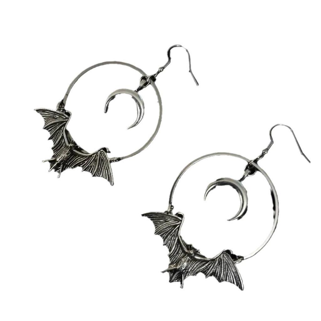 Gothic Vampire Moon Bat Witch Earrings - Alternative Jewelry & Gifts