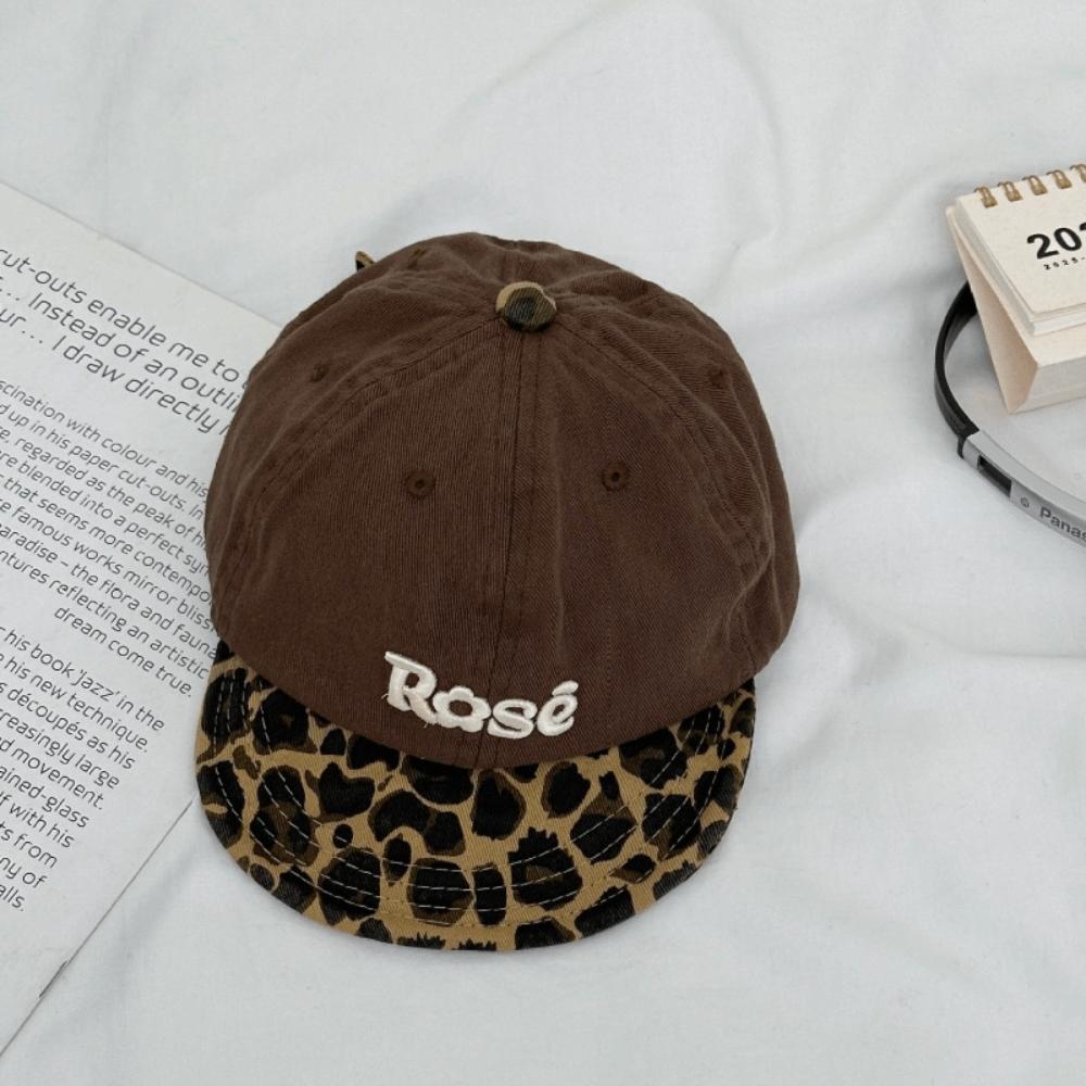 

Adjustable Kids Flat Cap Leopard Print Boys Baseball Cap Cute Girls Peaked Cap 1-4 Year Kid кавовий
