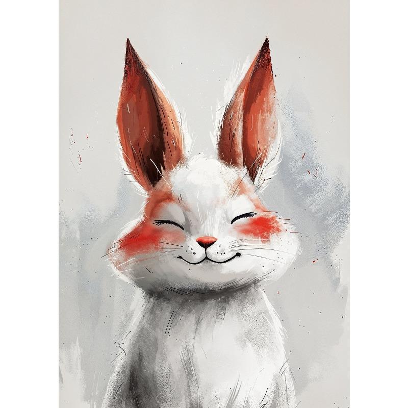 

Милый интересный красочный пушистый животный плакат акварельный принт холст живопись настенное искусство картина дом современный декор детской комнаты 21cm×30cm NoFrame