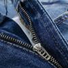 Women's Blue High Waist Jeans Fashion Clashing Color Splicing Wide Leg Flared Pants Loose Straight Trousers